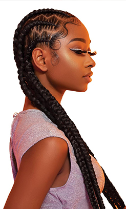 Traditional braiding to create a fashionable and cool image
